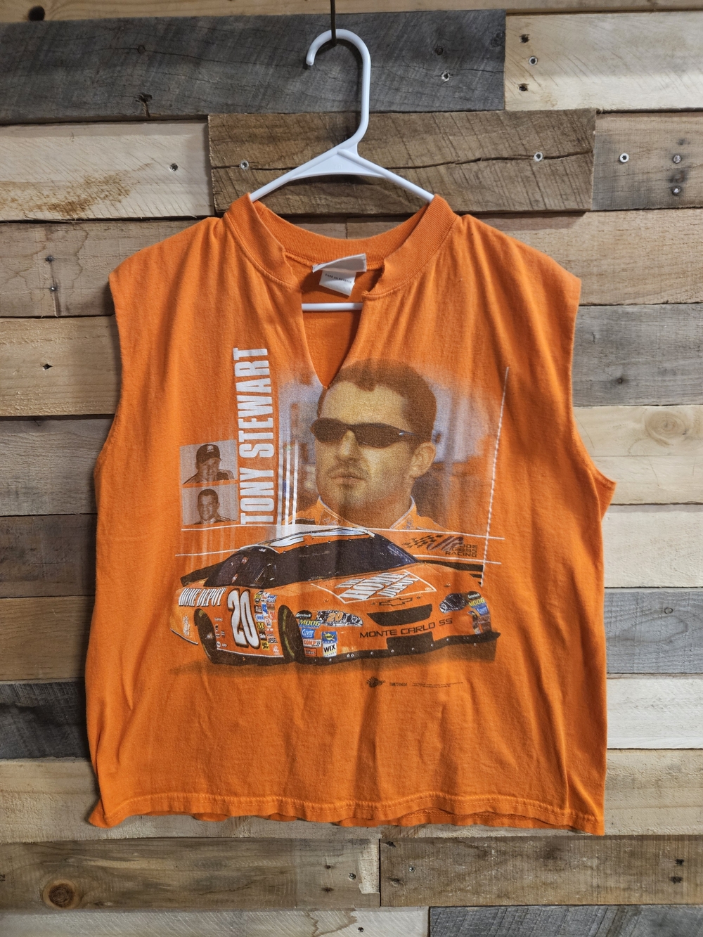 Tony Stewart NASCAR Tank Top Mens L Racing Graphic Tee Vintage Y2K Sleeveless